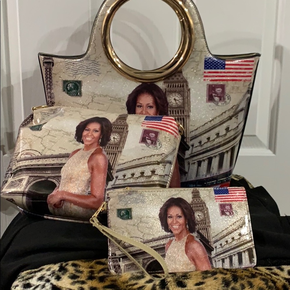 Michelle Obama Tote...3 piece set